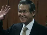 El exmandatario peruano Alberto Fujimori, en la sala penal especial ubicada en su centro de reclusión.