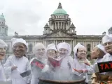 Protestas en Belfast contra la cumbre del G-8 que se celebra en el Norte de Irlanda.