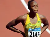 La atleta jamaicana Sherone Simpson, durante los Juegos Olímpicos de Pekín de 2008.