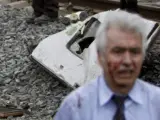 Antonio Martín Marugán, interventor del tren Alvia, poco después del accidente.