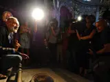 El antropólogo Silvano Vincenti, durante las labores en la cripta de la familia florentina de Lisa Gherardini Del Giocondo, la modelo que Leonardo Da Vinci utilizó presumiblemente para realizar la Gioconda.