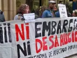 Protesta de la Plataforma de Afectados por la Hipoteca contra un deshaucio.