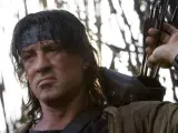 Sylvester Stallone en la última entrega de Rambo (2008).