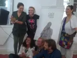 Estrella Morente, Rafatal, Terele Pávez, y el equipo del cortometraje
