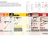 Gráfico que muestra las armas empleadas, el número de muertos, la causa de la muerte, los tiros y los cortes mortales de los personajes de las películas de Quentin Tarantino