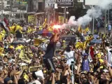 Simpatizantes de Mohamed Morsi en una protesta en El Cairo organizada por los Hermanos Musulmanes, 4 de octubre.