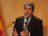 El consejero de la Presidencia y portavoz del Govern, Francesc Homs, tras la reunión semanal del Ejecutivo catalán.