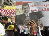 Imagen de archivo de protestas en El Cairo a favor del depuesto presidente Mohamed Morsi.
