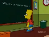 Burt Simpson se despide de su profesora.