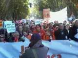 Imagen de la manifestación convocada por la Cumbre Social en Madrid este 23 de noviembre.
