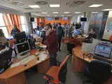 Trabajadores en una oficina