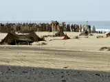 Momentos del rodaje de la superproducción dirigida por Ridley Scott 'Exodus' en Fuerteventura.