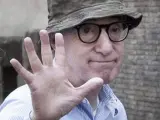 Woody Allen , durante un rodaje en Italia.