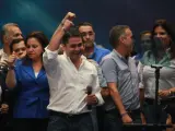 Juan Orlando Hernández, candidato oficialista a la presidencia de Honduras, proclamado ganador de las elecciones generales del país.