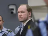 Anders Breivik ante la sentencia del Tribunal de Oslo.