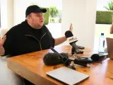 Kim Dotcom, durante una rueda de prensa.