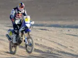 El piloto francés Cyril Despres, en una de las etapas de la edición de 2014 del rally Dakar.