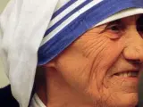La Madre Teresa de Calcuta en una visita a Alemania en 1986.