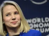 La consejera delegada de Yahoo, Marissa Mayer, durante su intervenciónd en el foro económico de Davos 2014.