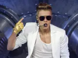 Imagen de Justin Bieber, durante uno de sus conciertos españoles en 2013.