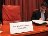 La silla de la Comisión de Asuntos Institucionales (CAI) del Parlament en la que debía sentarse la líder del PPC, Alicia Sánchez-Camacho, para dar explicaciones sobre el 'caso Método 3'.