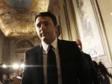 El líder del Partido Demócrata (PD), Matteo Renzi, antes de la rueda de prensa en la que anunció la composición de su Gobierno.