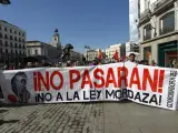 Pancarta de la marea ciudadana contra la denominada 'ley mordaza'.