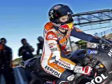 Marc Márquez en unos entrenamientos con la nueva moto para la temporada 2014.