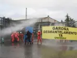 Imagen de la protesta de Greenpeace en Garoña.
