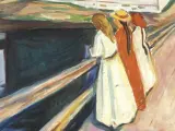 La obra de Edvard Munch The girls on the Bridge (1927)