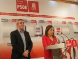 La eurodiputada Iratxe García junto a Julio Villarrubia