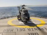 Imagen de archivo de un helicóptero Súper Puma del Servicio Aéreo de Rescate (SAR), perteneciente al escuadrón 802 con base en Gran Canaria, similar al siniestrado.