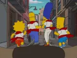 Fotograma de la cabecera de la serie 'Los Simpson' en la que se homenajea a 'Los Simpson'.