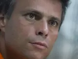 El líder opositor venezolano, Leopoldo López, durante una rueda de prensa.