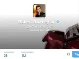 Twitter de Robert Downey Jr, tras alcanzar un millón de seguidores.