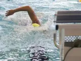 La nadadora catalana Mireia Belmonte, en acción durante una de las pruebas en las que compitió en los Nacionales de Palma de Mallorca 2014.