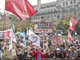 Manifestación de pensionistas contra las medidas de austeridad en Portugal.