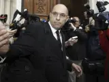 El magistrado Elpidio José Silva, a su llegada al Tribunal Superior de Justicia de Madrid.