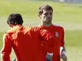 Casillas, entrenando con Diego López en Valdebebas