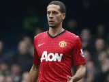 Rio Ferdinand en un partido con el Manchester United.