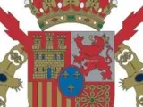Escudo de armas de Juan Carlos I de España: Cruz Roja de San Andrés o de Borgoña, símbolo de los Borgoñones y Austrias.
