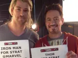 Chris Hemsworth y Robert Downey Jr. muestran su apoyo a la iniciativa #CapforStrat.