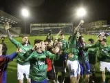 Los jugadores del Eibar celebran su ascenso a Primera División.