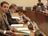 El director de los Mossos d'Esquadra, Manel Prat, en la comisión del Parlamento catalán que estudia el uso de las pelotas de goma.