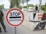 Imagen de un control prorruso en Donetsk (Ucrania).