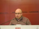 El portavoz del PSOE en el Ayuntamiento de Santiago, Francisco Reyes