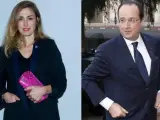 Montaje con fotos del presidente francés, François Hollande, y la actriz Julie Gayet.