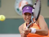 La tenista hispanovenezolana Garbiñe Muguruza, en dieciseisavos de final de Roland Garros.