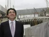 Santiago Calatrava, en las obras del Palacio de Congresos de Oviedo.