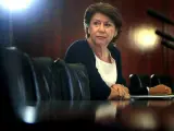 La exconsejera andaluza de Economía y Hacienda y actual vicepresidenta del Banco Europeo de Inversiones (BEI), Magdalena Álvarez, durante su comparecencia.